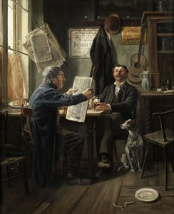 Reading Newspapers at the Beer Table
